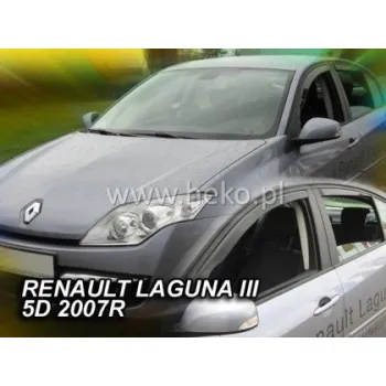 Ανεμοθραύστες για Renault Laguna (2007+) 5 πορτο - 4 τμχ εμπρός και πίσω