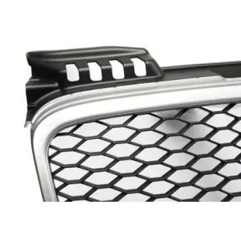 Μάσκα χωρίς σήμα για Audi A4 B7 (2004-2008) - RS LOOK ασημένιο - ματ