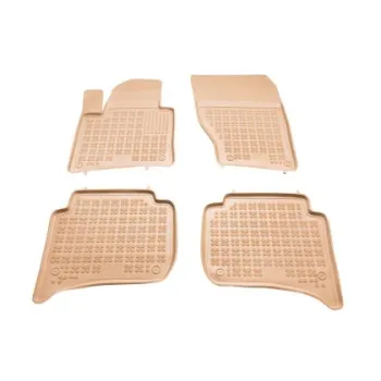 Λαστιχένια πατάκια Rezaw Plast για VW Touareg II / Porsche Cayenne II (2010-2018) - τύπου σκαφάκι - μπεζ - 4τμχ.