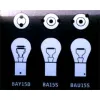 Universal χρωμιωμένη λάμπα για φλας BA15S - σετ 2τμχ.