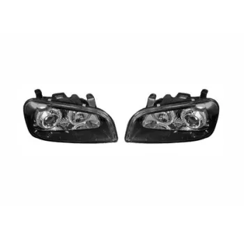 Φανάρια εμπρός angel eyes για Toyota Rav4 (1994-2000) - μαύρα , με λάμπες (Η1) - σετ 2τμχ.