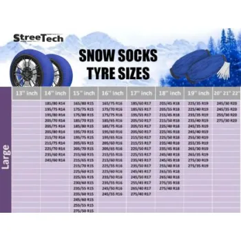 Χιονοκουβέρτες Streetech Pro Series - λευκό χρώμα - μέγεθος L - σετ 2τμχ.