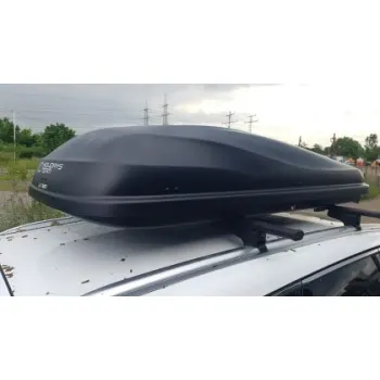 Μπαγκαζιέρα οροφής Junior Altro 200x90x41cm με διπλό άνοιγμα με κλειδί, 500 λίτρα - μαύρη