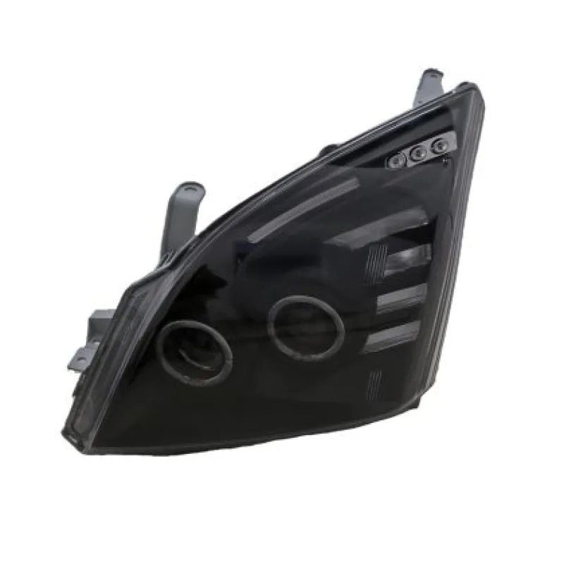 Φανάρια εμπρός angel eyes για Toyota Land Cruiser 120 (2003-2009) - μαύρα , με λάμπες (Η7) - σετ 2τμχ.