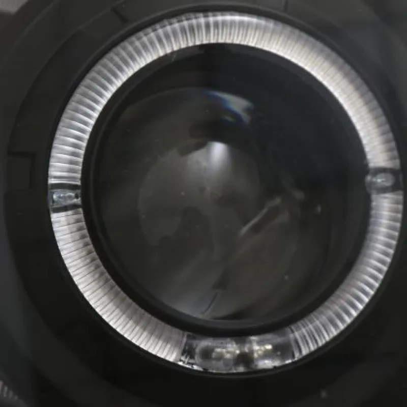 Φανάρια εμπρός angel eyes για Toyota Land Cruiser 120 (2003-2009) - μαύρα , με λάμπες (Η7) - σετ 2τμχ.
