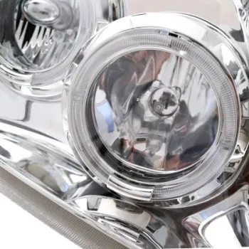 Φανάρια εμπρός angel eyes για Toyota Land Cruiser FJ90 (1996-2003) - chrome , με λάμπες (Η1) - σετ 2τμχ.