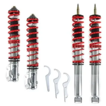 Ρυθμιζόμενη ανάρτηση για VW Golf 2 / Golf 3 / Jetta 2 - κόκκινη - 4τμχ.