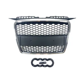 Μάσκα με βάση για σήμα για Audi A3 (2005-2008) - RS-Look ματ με πλαίσιο χρωμίου