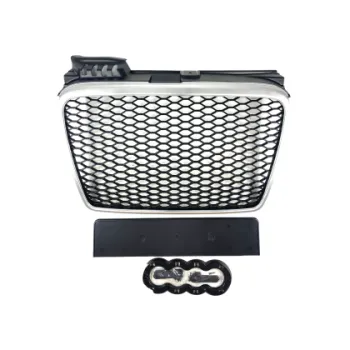 Μάσκα χωρίς σήμα για Audi A4 B7 (2004-2008) - RS LOOK ασημένιο - ματ