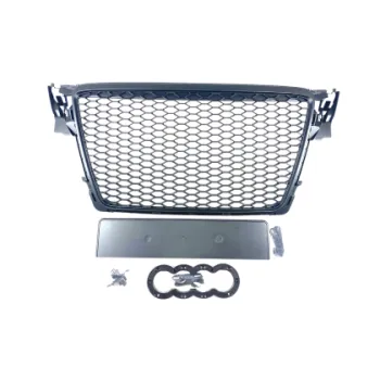 Μάσκα χωρίς σήμα για Audi A4 B8 (2008-2011) - RS LOOK - μαύρη  ματ