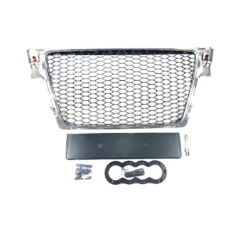 Μάσκα χωρίς σήμα για Audi A4  / S4  B8 (2008-2011) - RS LOOK με πλαίσιο χρωμίου
