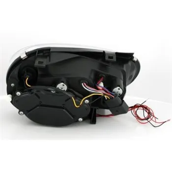 Φανάρια εμπρός angel eyes για Vw Golf IV - μαύρα , με λάμπες (Η1) - σετ 2τμχ.