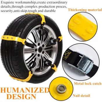 Πλαστικές αλυσίδες  χιονιού για 14", 15", 16", 17", 18" ζάντες - σετ 10τμχ. για δύο τροχούς