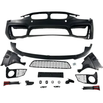 Προφυλακτήρας εμπρός για BMW F30 (2011+) - M3 με lip - με ανοίγματα για parktronic, για προβολάκια
