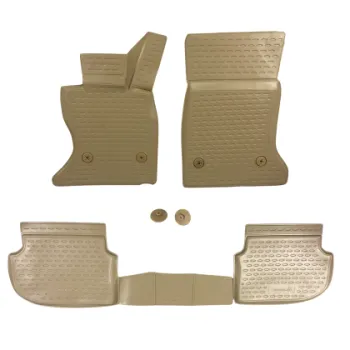 3D Λαστιχένια πατάκια για BMW σειρά 5 F10 / F11 (2010-2013) 4τμχ. - μπεζ