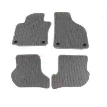 Πατάκια μοκέτα για Vw Golf 5 / Golf 6 / Jetta (2005-2011)  γκρι με στρόγγυλα κουμπώματα - 4τμχ.