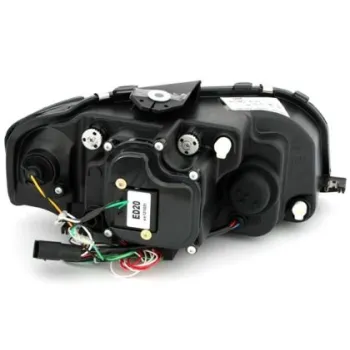Φανάρια εμπρός led Light Bar Design για Audi A3 (2003-2008) -μαύρα , με λάμπες (H7/Η1) - σετ 2τμχ.