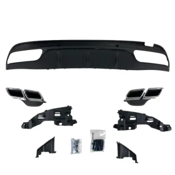 Προφυλακτήρας εμπρός για Mercedes C-class W205 (2014+) - AMG look - με diffuser και μπούκες