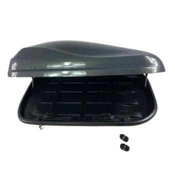 Μπαγκαζιέρα οροφής Junior Altro 140x90x38cm με μονό άνοιγμα με κλειδί, 370 λίτρα - Γκρι γυαλιστερή