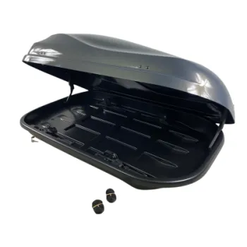 Μπαγκαζιέρα οροφής Junior Altro 140x90x38cm με μονό άνοιγμα με κλειδί, 370 λίτρα - Γκρι γυαλιστερή