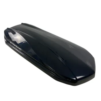 Μπαγκαζιέρα οροφής Junior Strike 199x84x35cm με διπλό άνοιγμα και κλειδί, 440 λίτρα - μαύρη γυαλιστερή