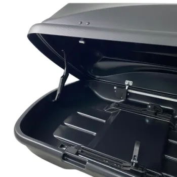Μπαγκαζιέρα οροφής Junior Xtreme 2 195x78x39cm με διπλό άνοιγμα και κλειδί, 445 λίτρα - μαύρη