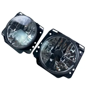 Φανάρια εμπρός με σταυρό Vw Golf II (1983-1993) - chrome ,  χωρίς  λάμπες (Η 4 ) - σετ 2τμχ.