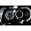 Φανάρια εμπρός angel eyes για Audi A4 (1995-1998) -μαύρα , με λάμπες (Η1) - σετ 2τμχ.