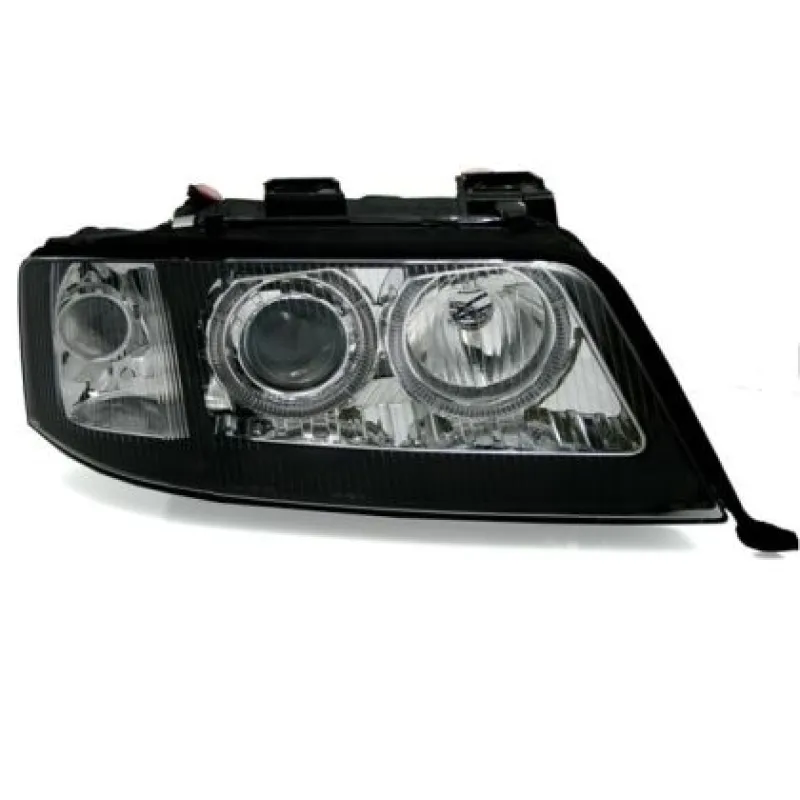 Φανάρια εμπρός angel eyes για Audi A6 (1997-2001) / Allroad 1999-2005 - μαύρα , με λάμπες (Η7) - σετ 2τμχ. Φανάρια εμπρός angel eyes για Audi A6 (1997-2001) / Allroad 1999-2005 - μαύρα , με λάμπες (Η7) - σετ 2τμχ.