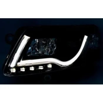 Φανάρια εμπρός led lightbar για Audi A6 4F (2004-2008) , με λάμπες (H7/Η1) - σετ 2τμχ.