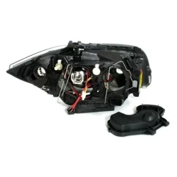 Φανάρια εμπρός angel eyes για BMW E87 / E81 / E82 (2004-2011) - μαύρα , χωρίς λάμπες (Η7) - σετ 2τμχ.