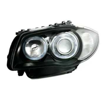 Φανάρια εμπρός angel eyes για BMW E87 / E81 / E82 (2004-2011) - μαύρα , χωρίς λάμπες (Η7) - σετ 2τμχ.