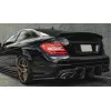 Diffuser Mercedes W204 C-Class (2007-2013) για C63 προφυλακτήρα AMG Style - μαύρο γυαλιστερό