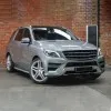 Φανάρια εμπρός Mercedes ML W166 (2011-2016) led , μαύρα , με λάμπες (Η9) - σετ 2τμχ.
